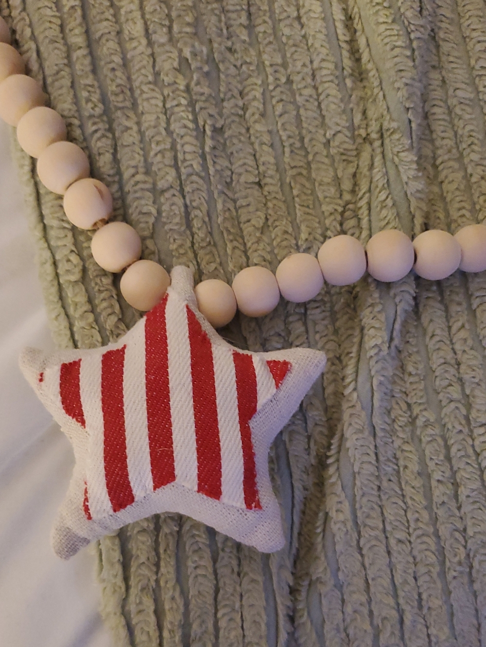 Martha Stewart Patriotic Star Bead Garland - Red, White & Blue - Picture 2 of 5